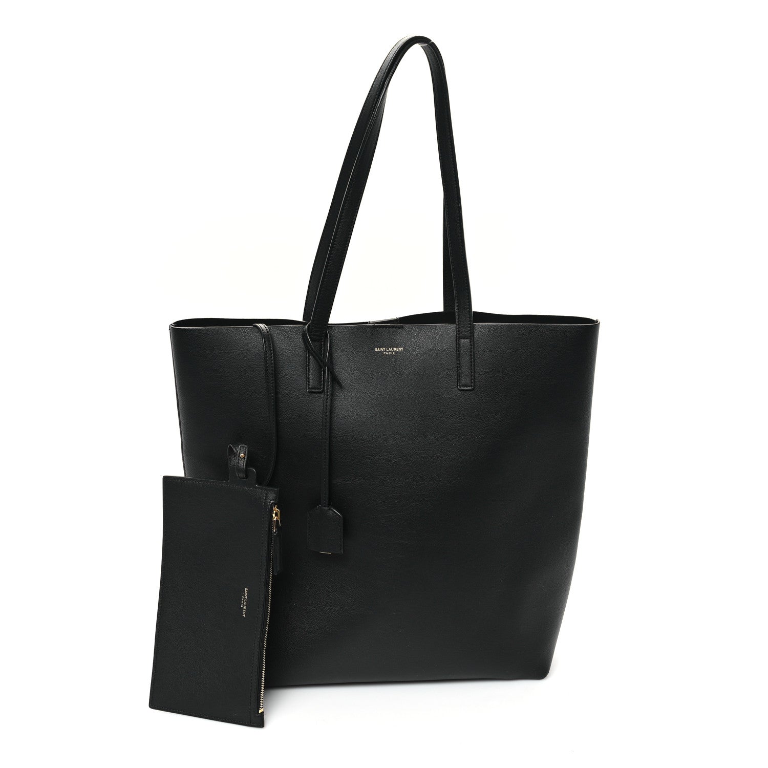 Saint Laurent Calfskin North-South Shopping Tote Black 3 of 12