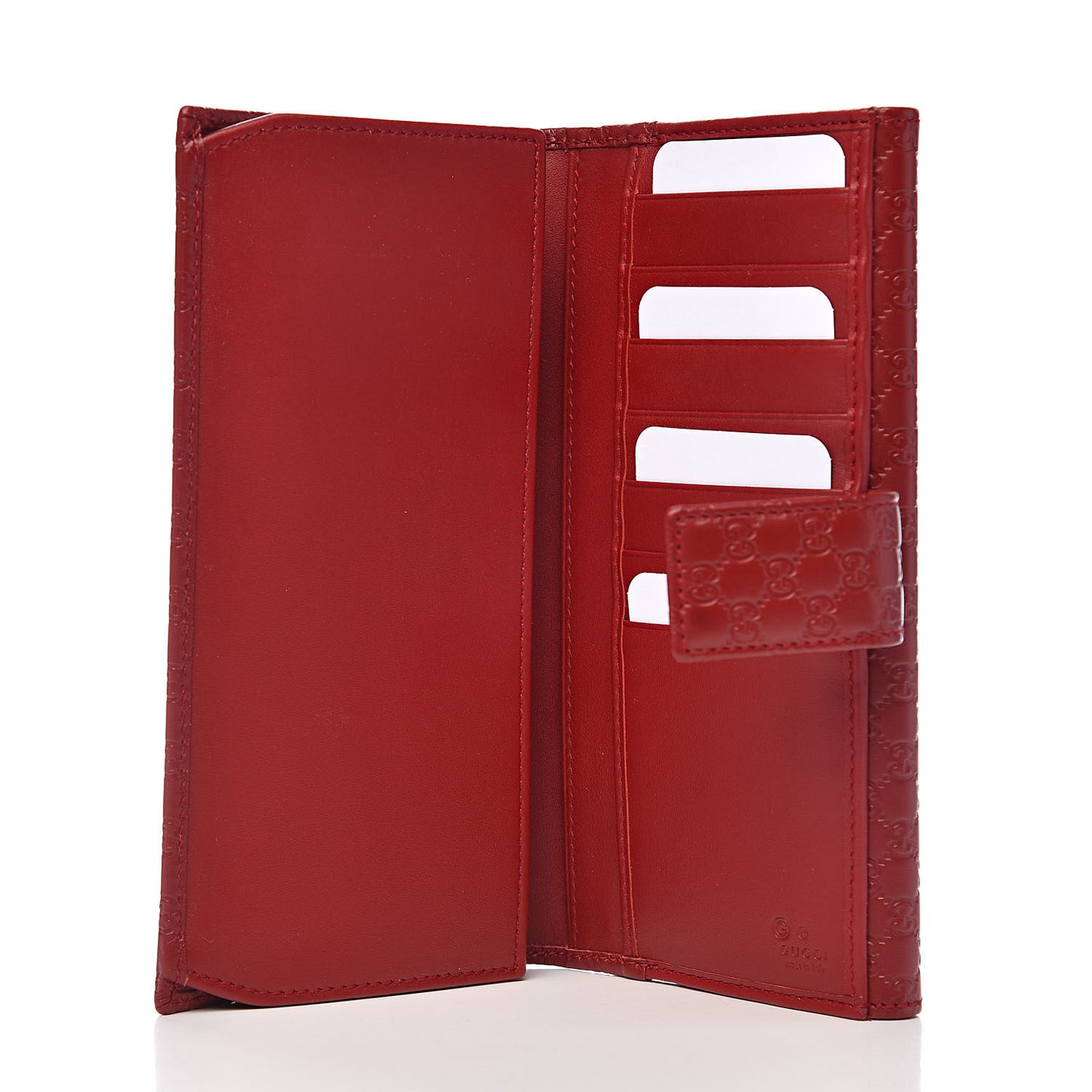 Microguccissima Continental Flap Wallet Red