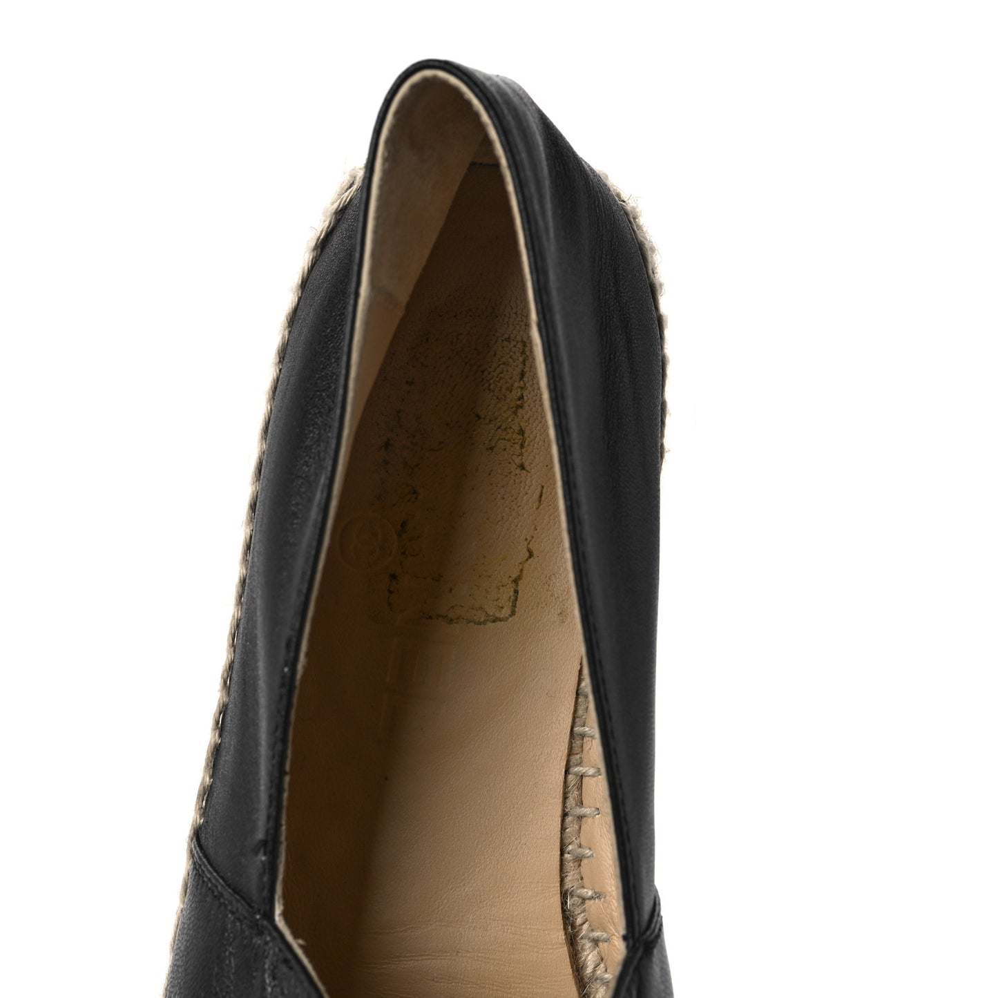 Lambskin CC Espadrilles 38 Black