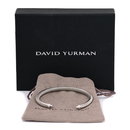 David Yurman Sterling Silver Diamond 5mm Cable Classics Bracelet 6 of 6