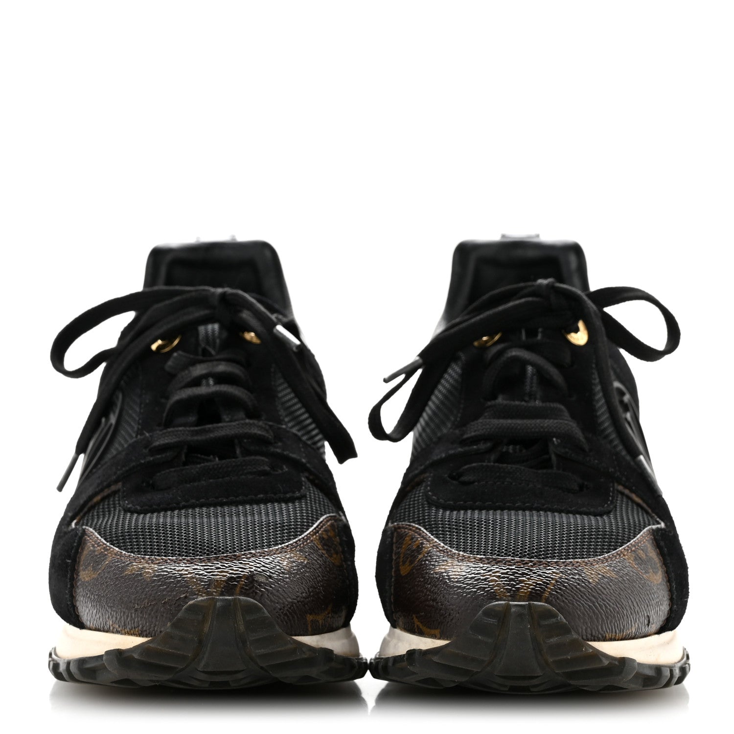 Louis Vuitton Suede Monogram Run Away Sneakers 37 Black 3 of 11