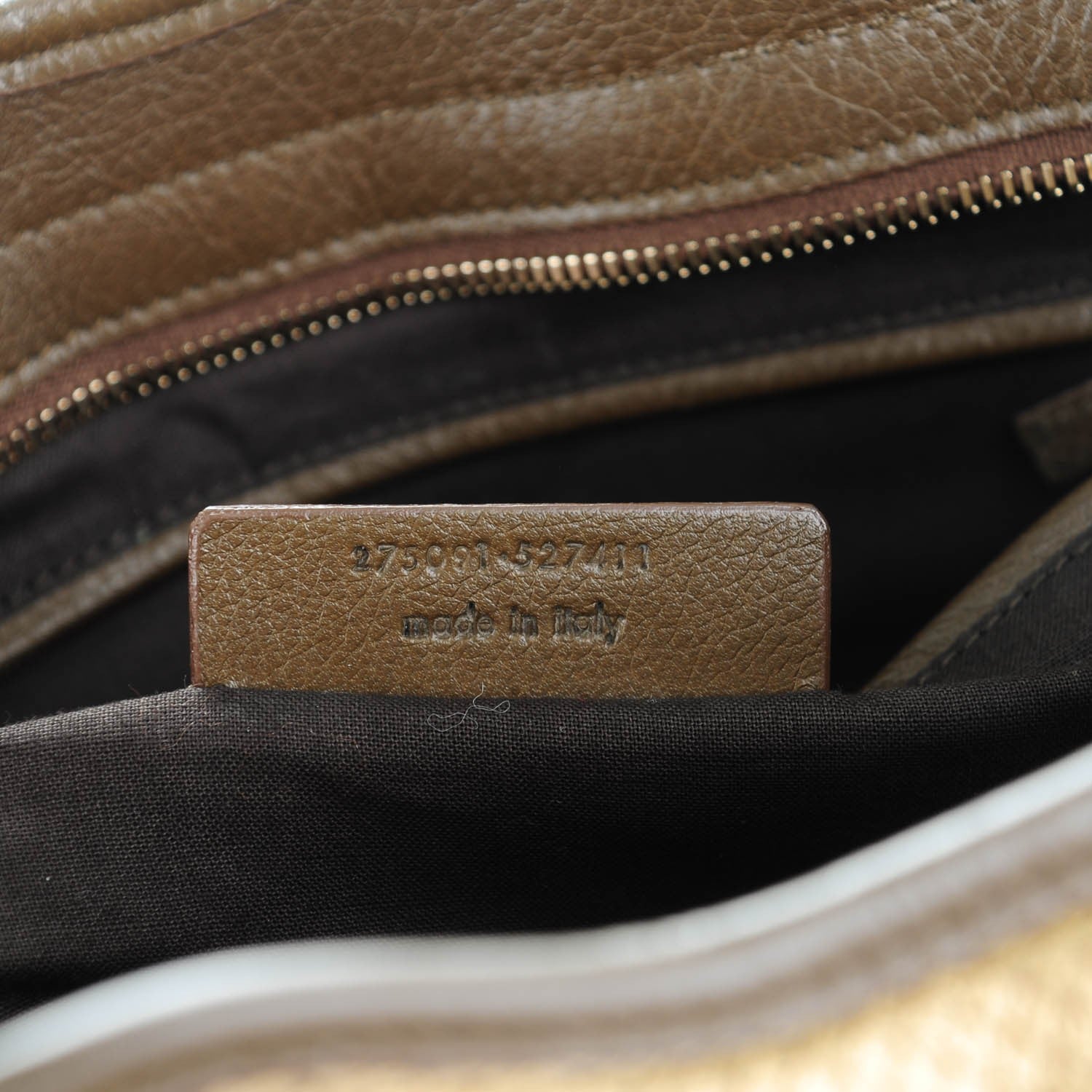 Saint Laurent Metallic Perforated Leather Large Cabas Chyc Bronze 7 of 8