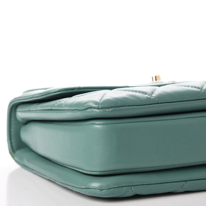 Chanel Lambskin Quilted Small Trendy CC Flap Dual Handle Bag Light Green 15 of 19