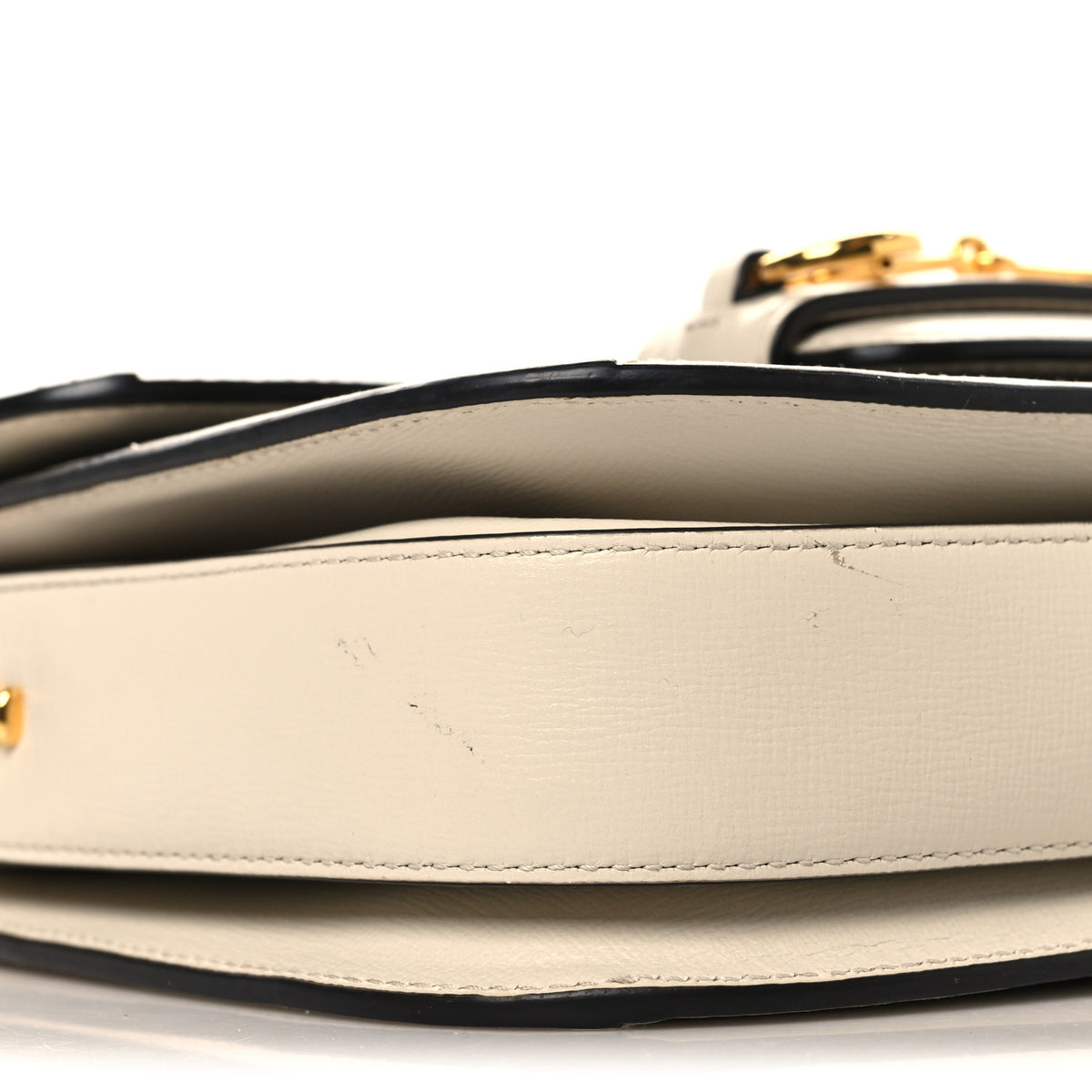 GG Supreme Monogram Horsebit 1955 Shoulder Bag Beige Mystic White