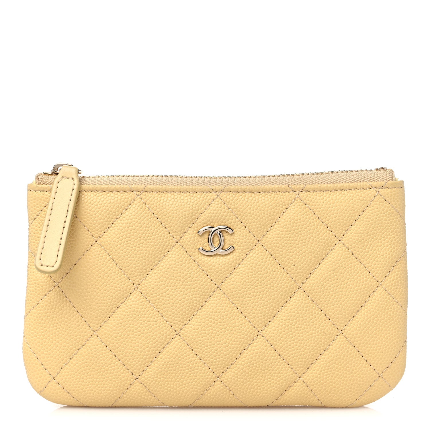 Chanel Caviar Quilted Small Pouch Yellow 1 of 9