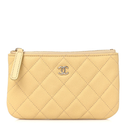 Chanel Caviar Quilted Small Pouch Yellow 1 of 9