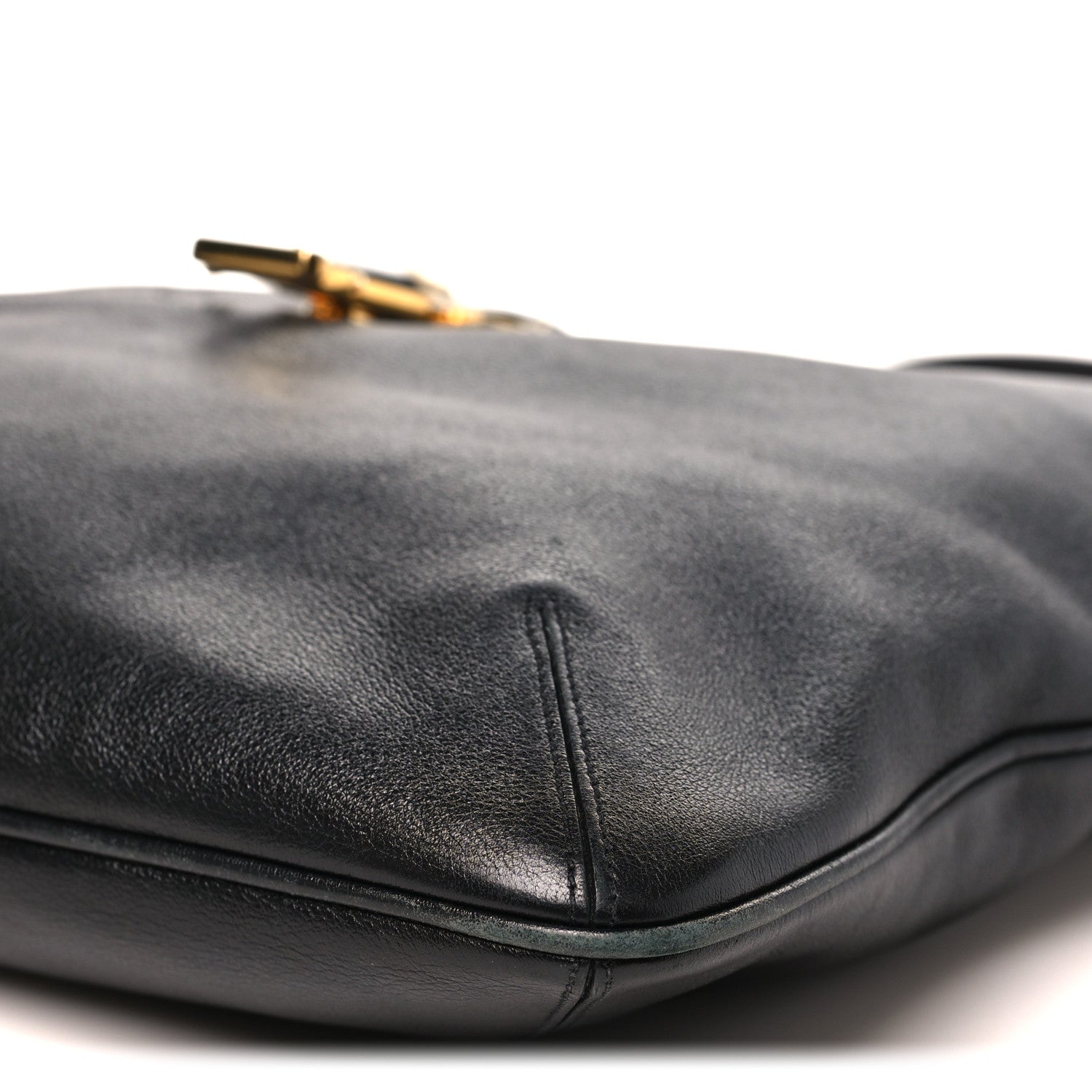 Saint Laurent Calfskin Monogram Hobo Black 8 of 9