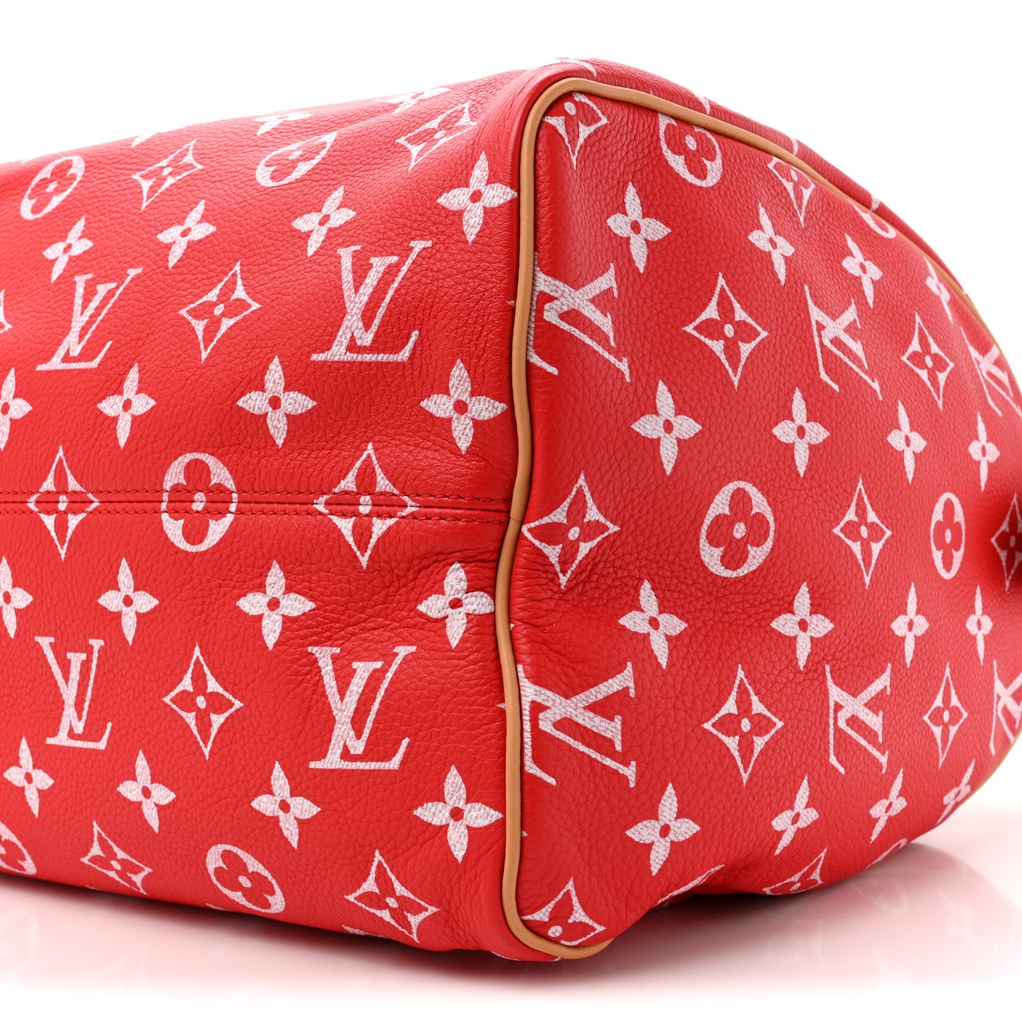 LOUIS VUITTON Calfskin Monogram Speedy P9 Bandouliere 40 Red