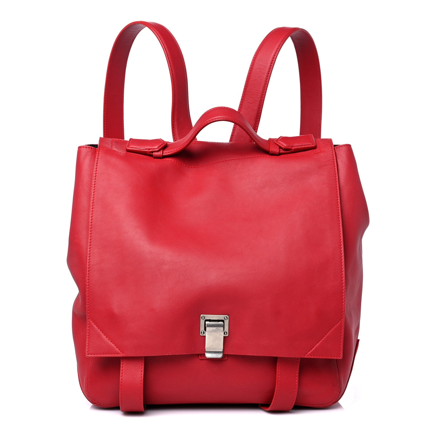 Proenza Schouler Calfskin Large PS Courier Backpack Red 1 of 31