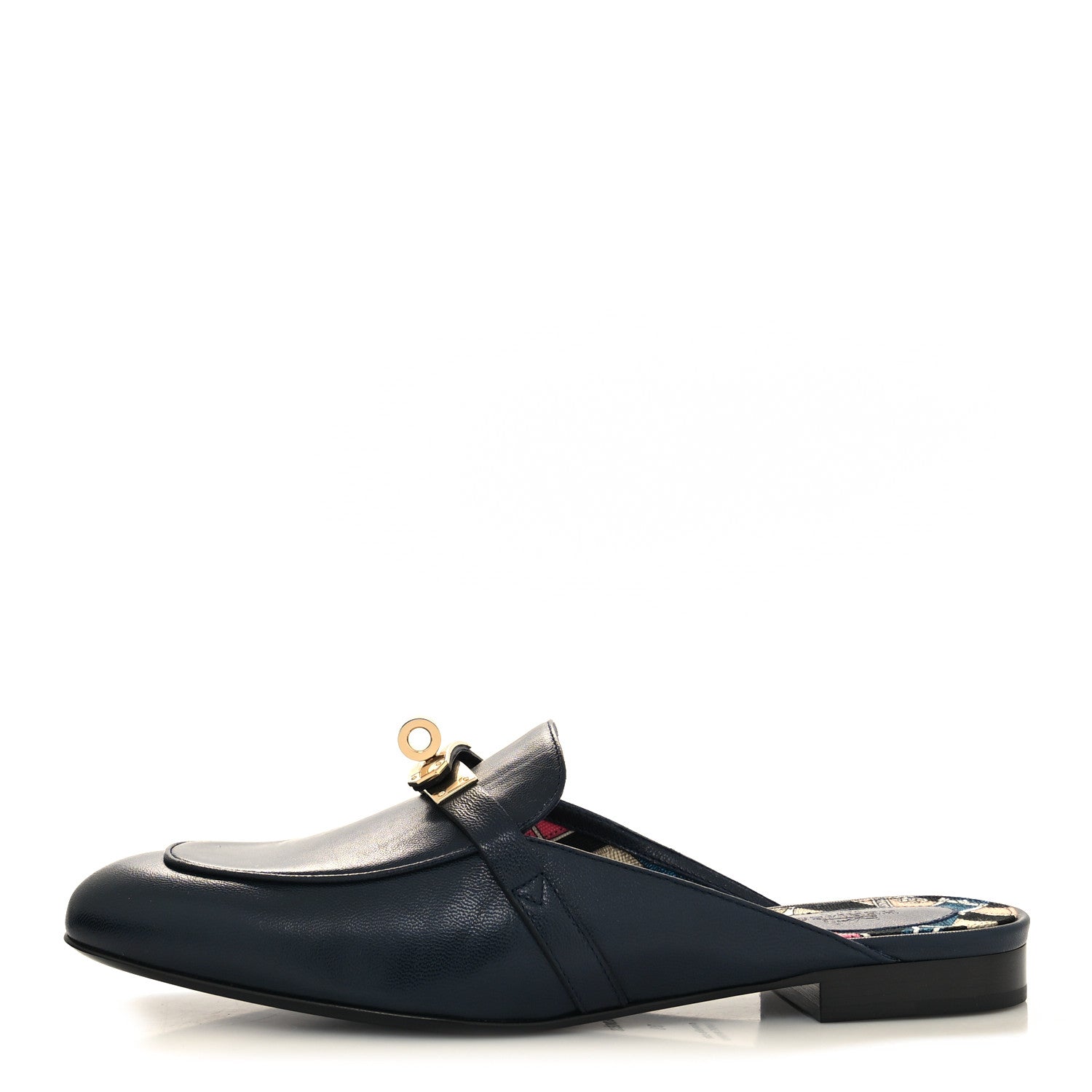 Hermes Goatskin Oz Mules 39 Bleu Martitime 1 of 8