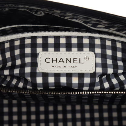 Chanel Vinyl Lipstick Ligne Tote Black 6 of 7
