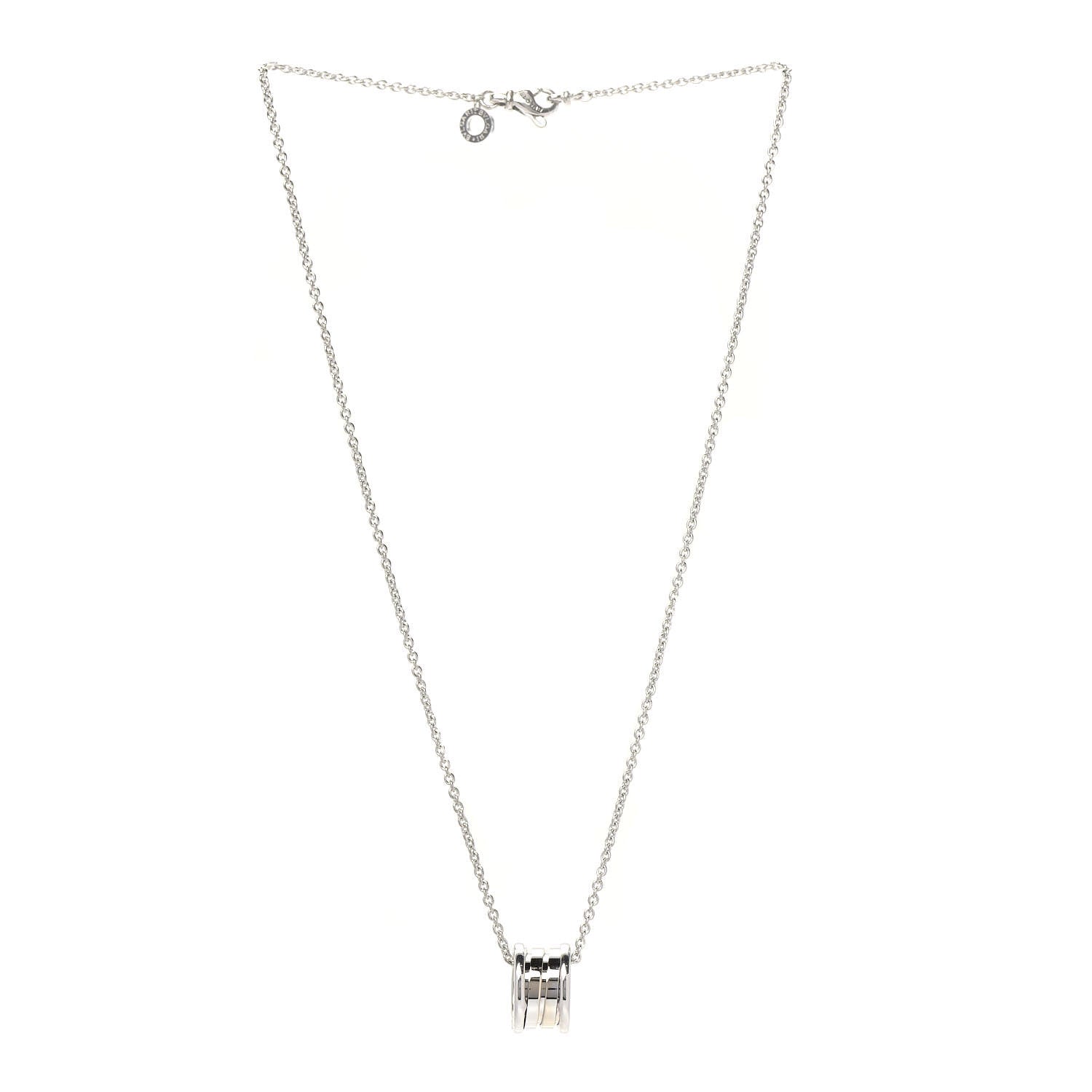 Bulgari 18K White Gold B.Zero1 Pendant Necklace 3 of 9