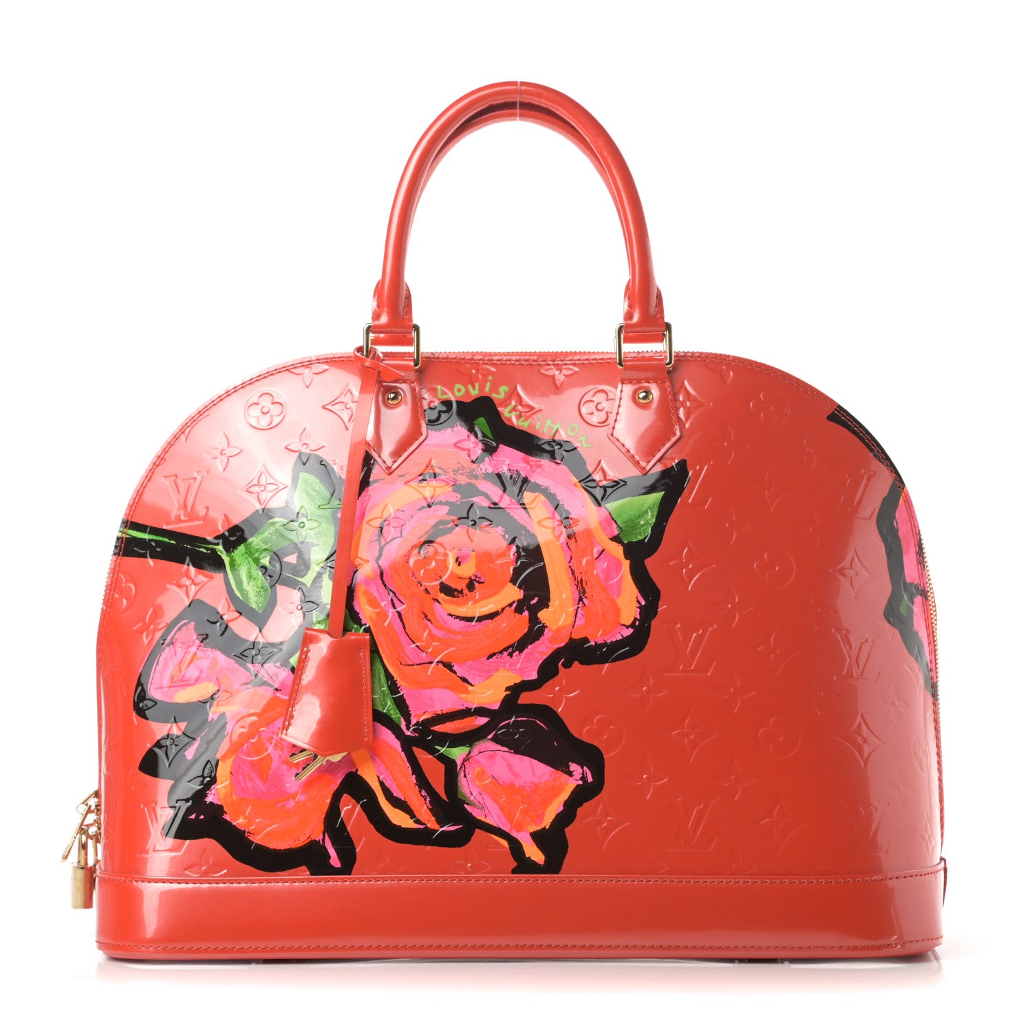 Louis Vuitton Vernis Roses Alma GM Orange Sunset 1 of 14