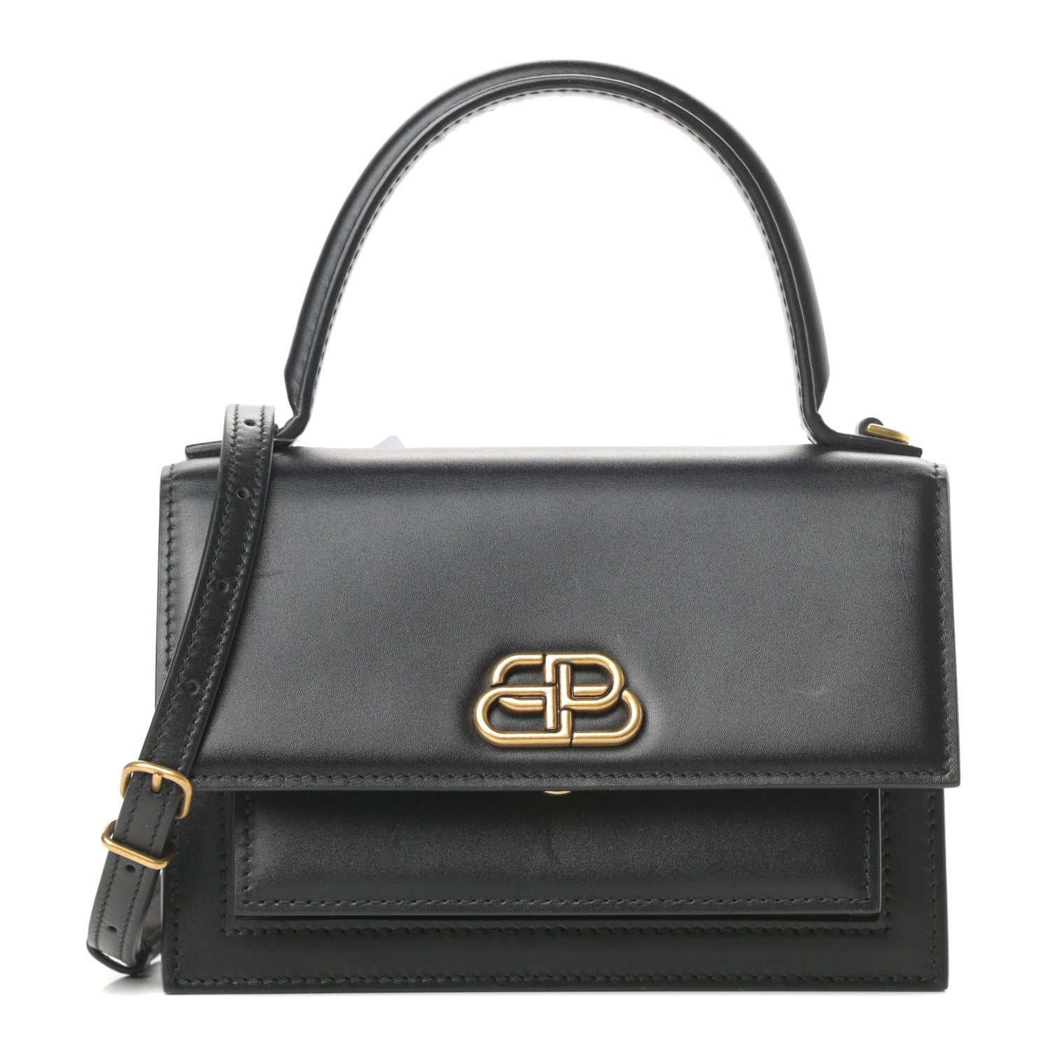 Balenciaga Box Calfskin XS Sharp Top Handle Bag Black 1 of 15