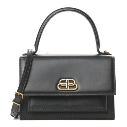 Balenciaga Box Calfskin XS Sharp Top Handle Bag Black 1 of 15
