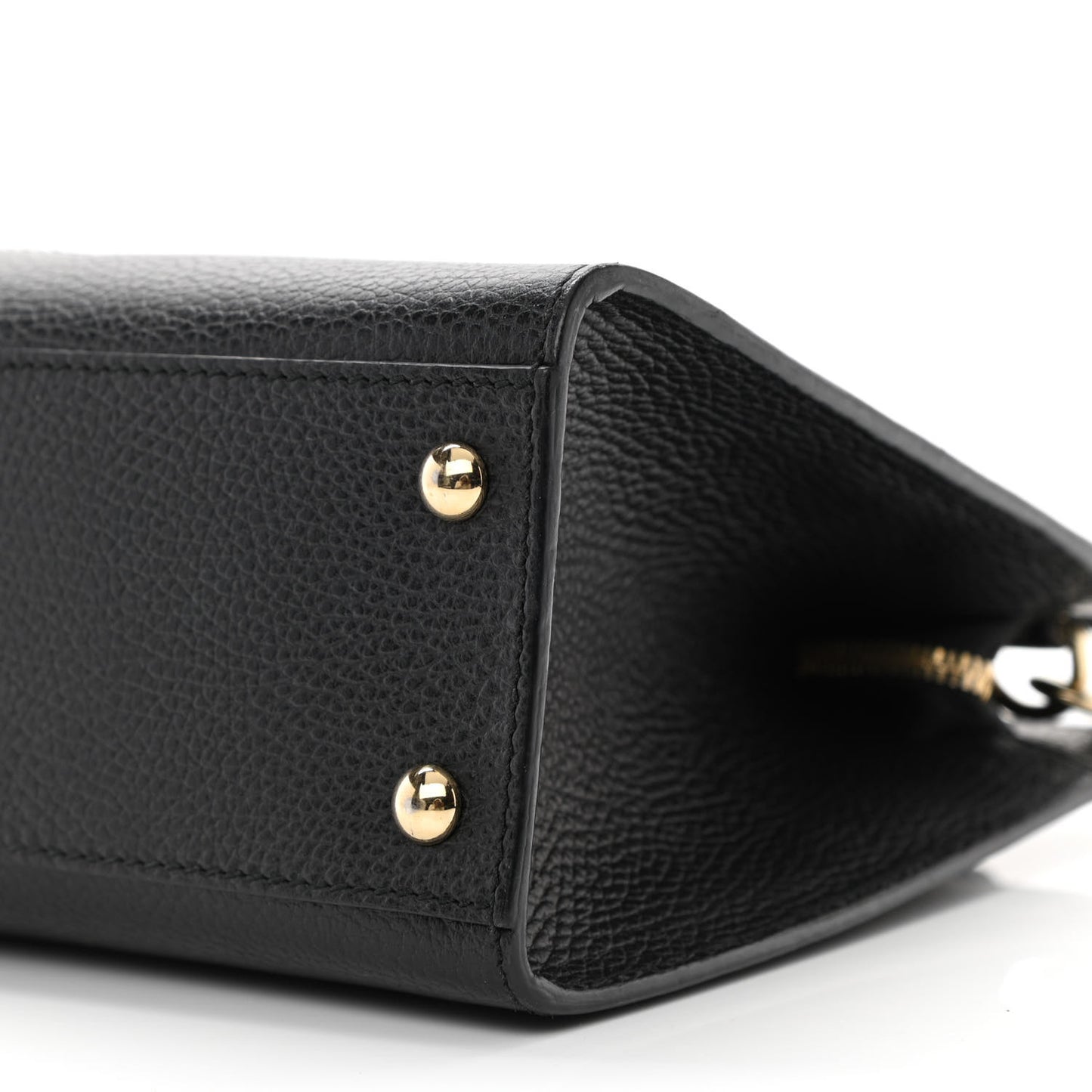 Pebbled Calfskin Medium Soho Top Handle Satchel Black