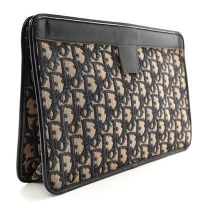 Christian Dior Monogram Pouch Clutch Navy Blue 3 of 9