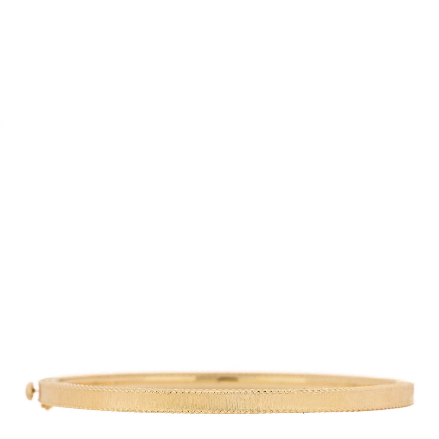 18K Yellow Gold Diamond Princess Satin Bangle Bracelet
