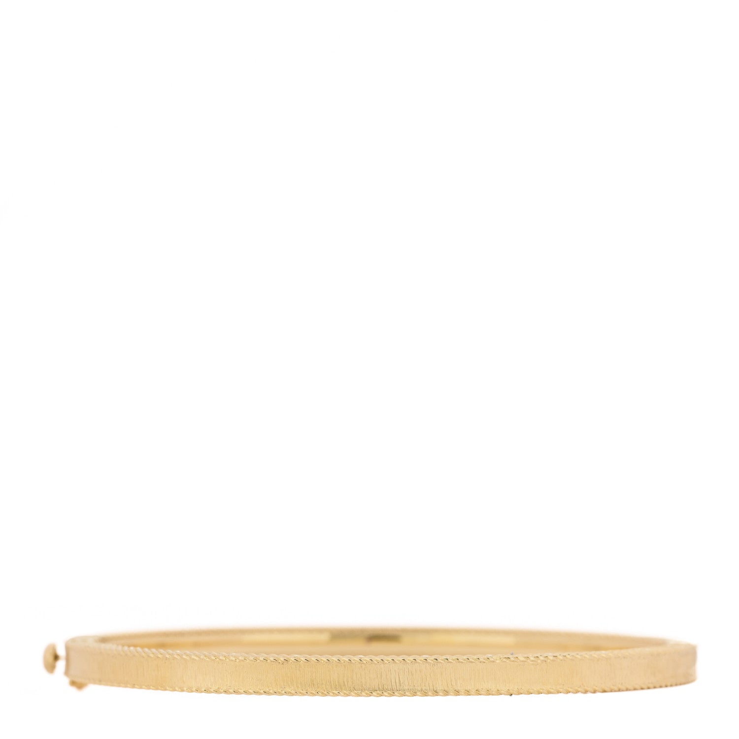 Roberto Coin 18K Yellow Gold Diamond Princess Satin Bangle Bracelet 2 of 4