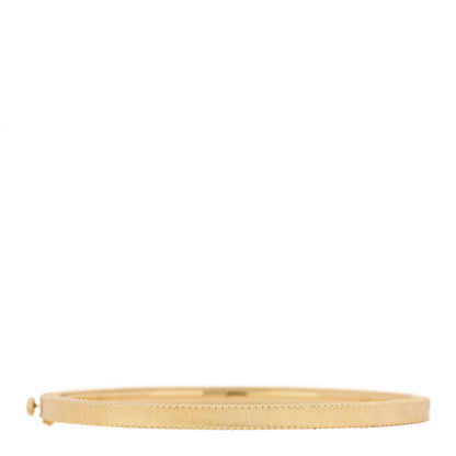 Roberto Coin 18K Yellow Gold Diamond Princess Satin Bangle Bracelet 2 of 4