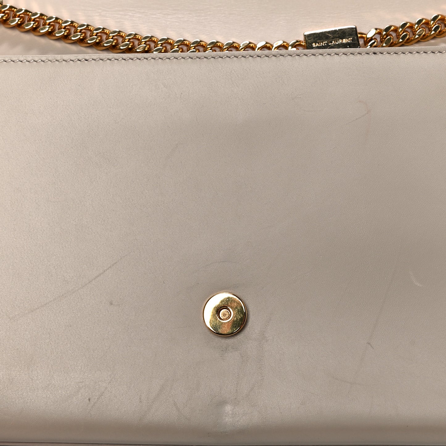 Smooth Calfskin Medium Classic Monogram Kate Tassel Satchel Nude Powder