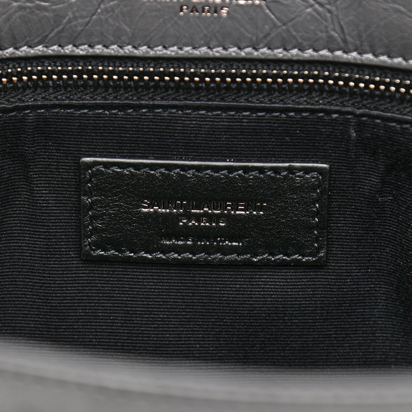 Crinkled Calfskin Matelasse Monogram Medium Niki Chain Satchel Storm