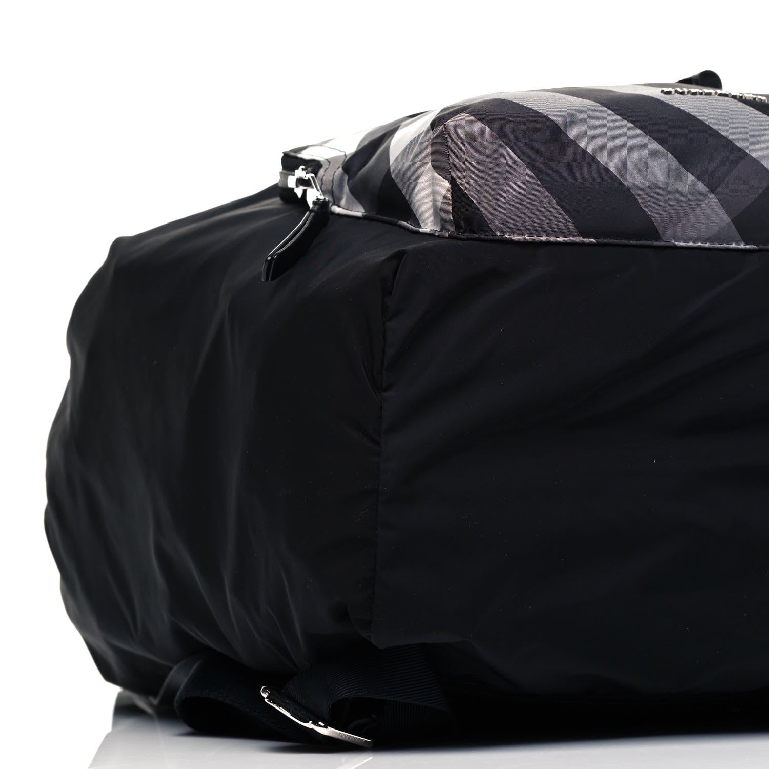 Burberry Nylon Solid to Check Backpack Black 4 of 8