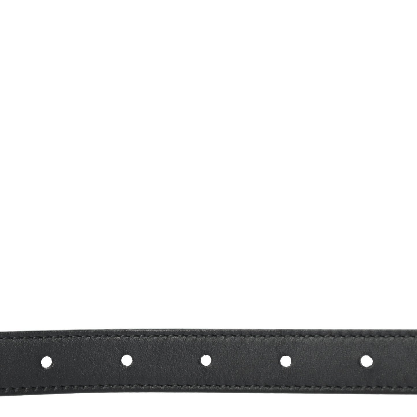 Calfskin Pearl Double G 20mm Belt 100 40 Black Cream