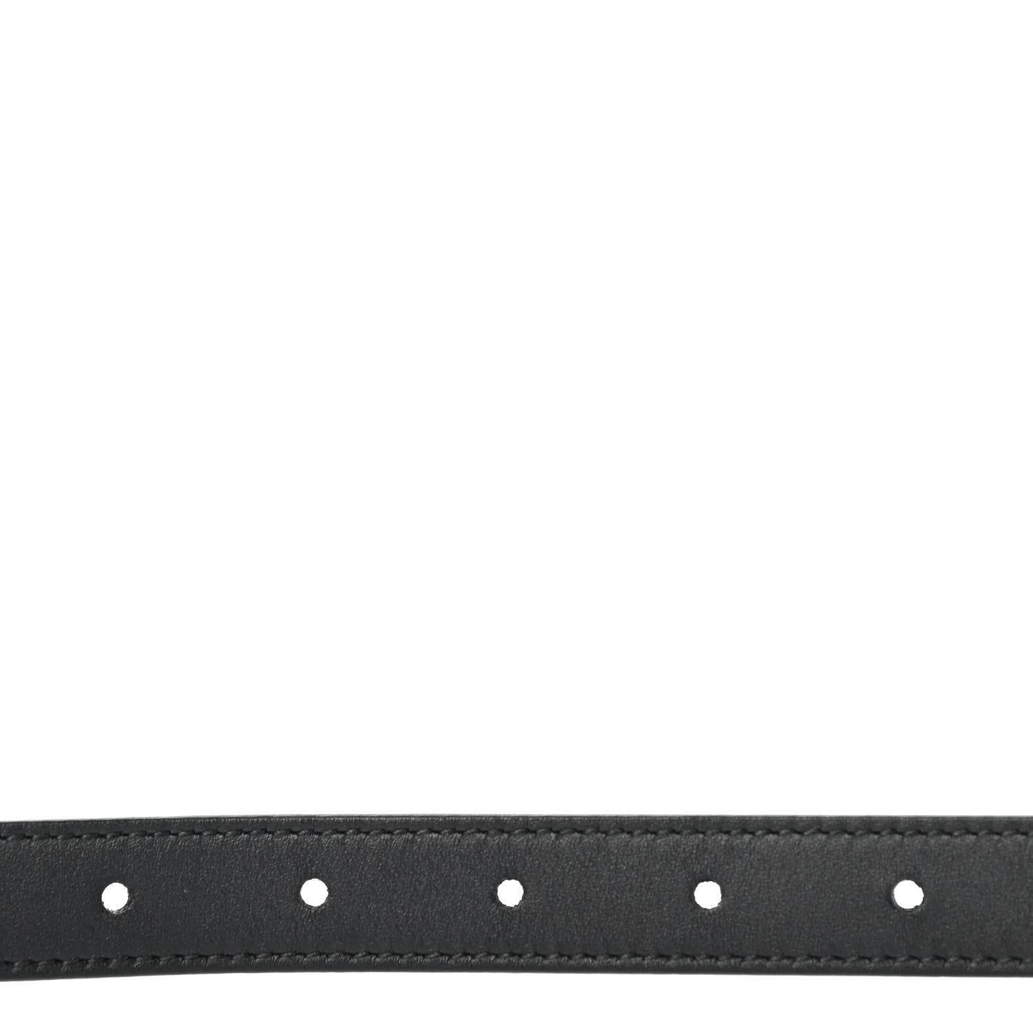 Gucci Calfskin Pearl Double G 20mm Belt 100 40 Black Cream 3 of 4