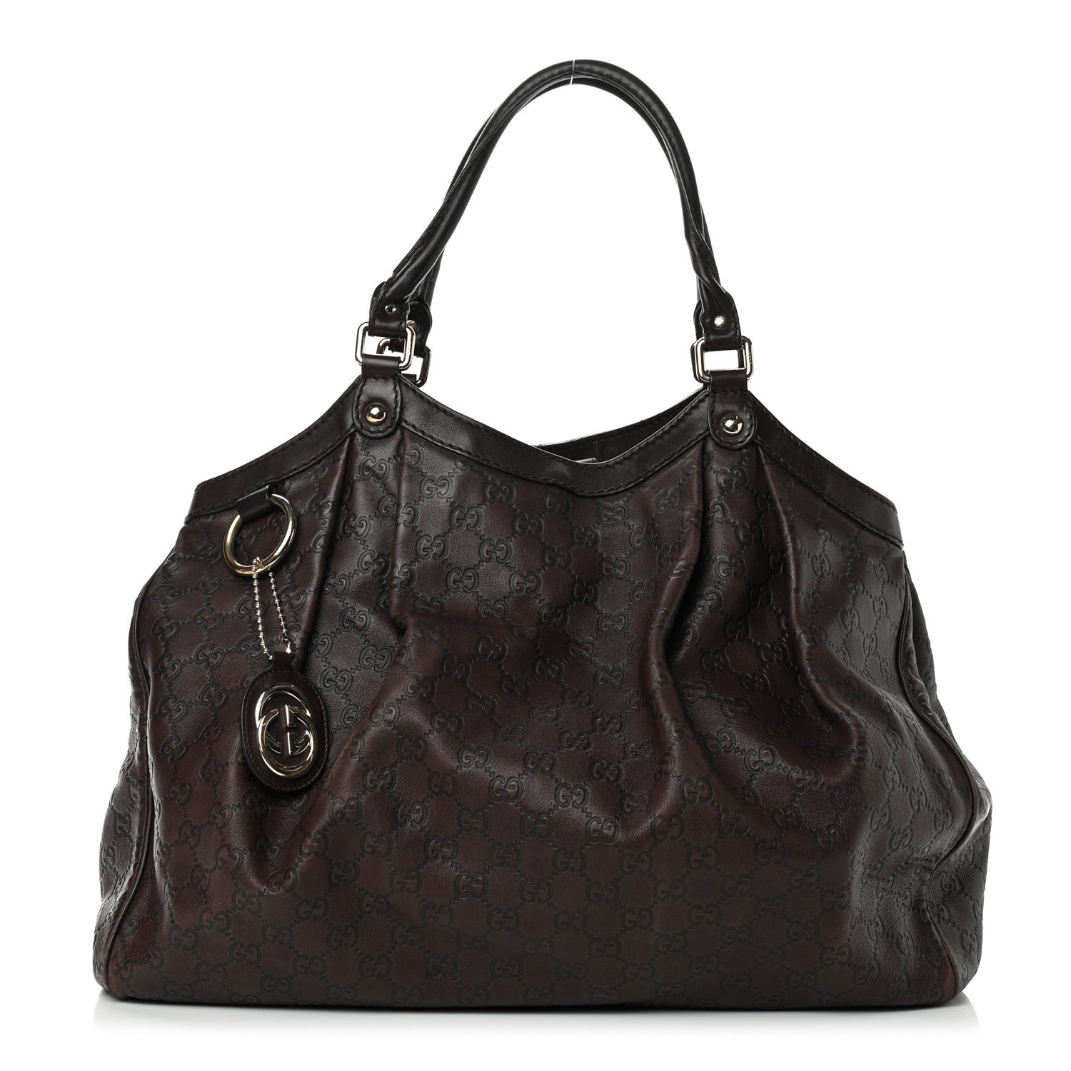 Gucci Guccissima Signature Large Sukey Tote Chocolate 1 of 11