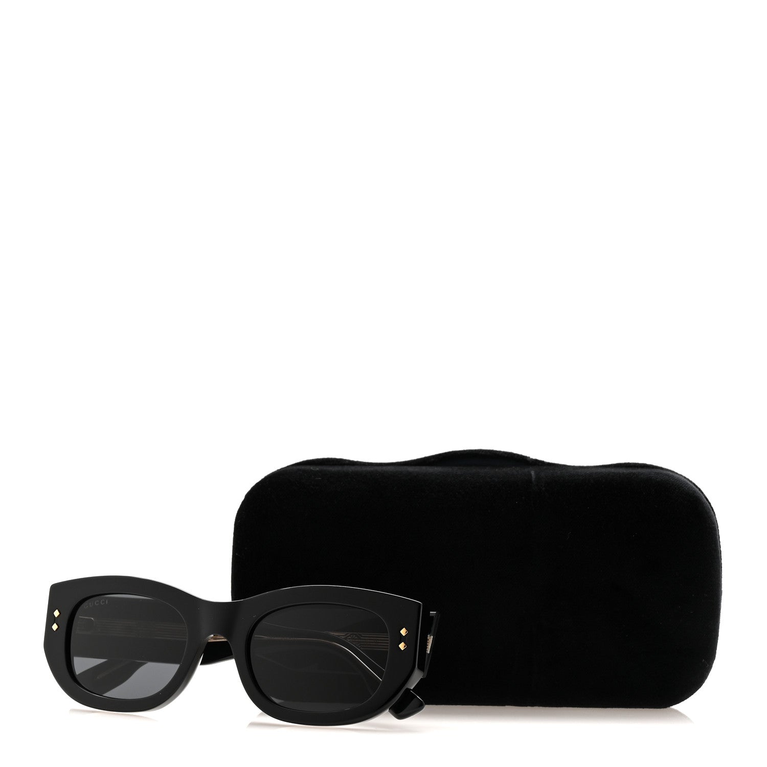 Gucci Acetate Rectangle Frame Sunglasses GG1215S Black 10 of 10