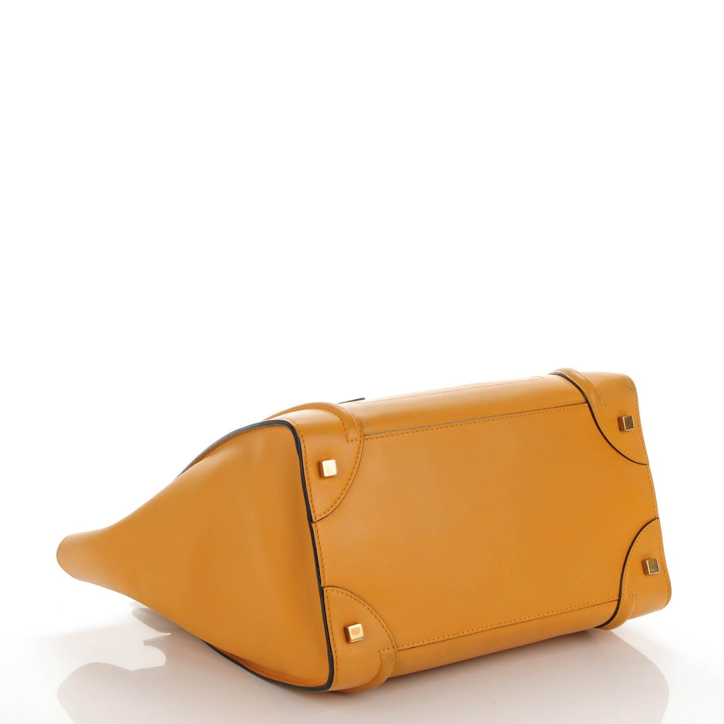 Satin Calfskin Mini Bi-Color Luggage Amber