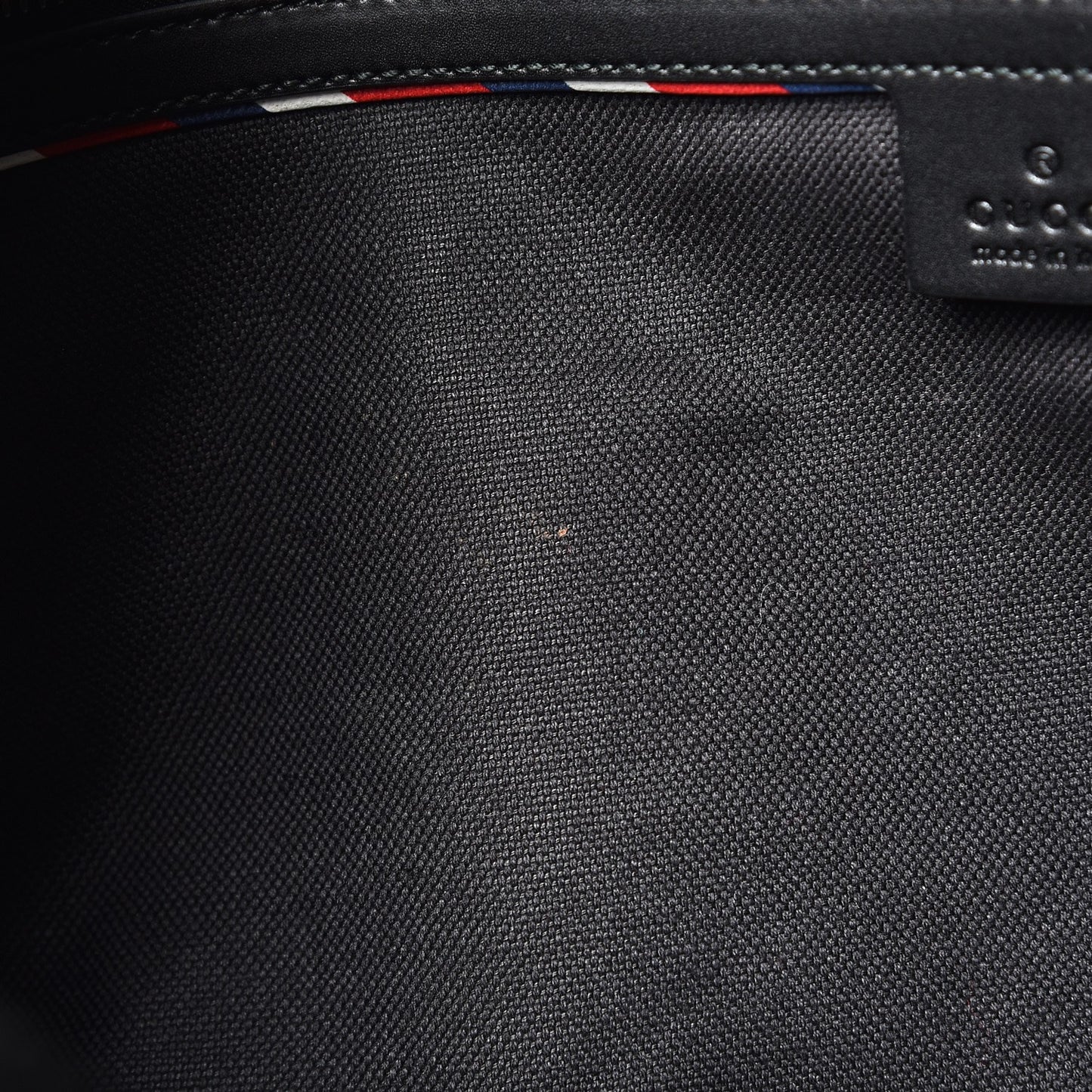 Soft GG Supreme Monogram Appia Calfskin Web Night Courrier Medium Carry On Duffle Black Grey