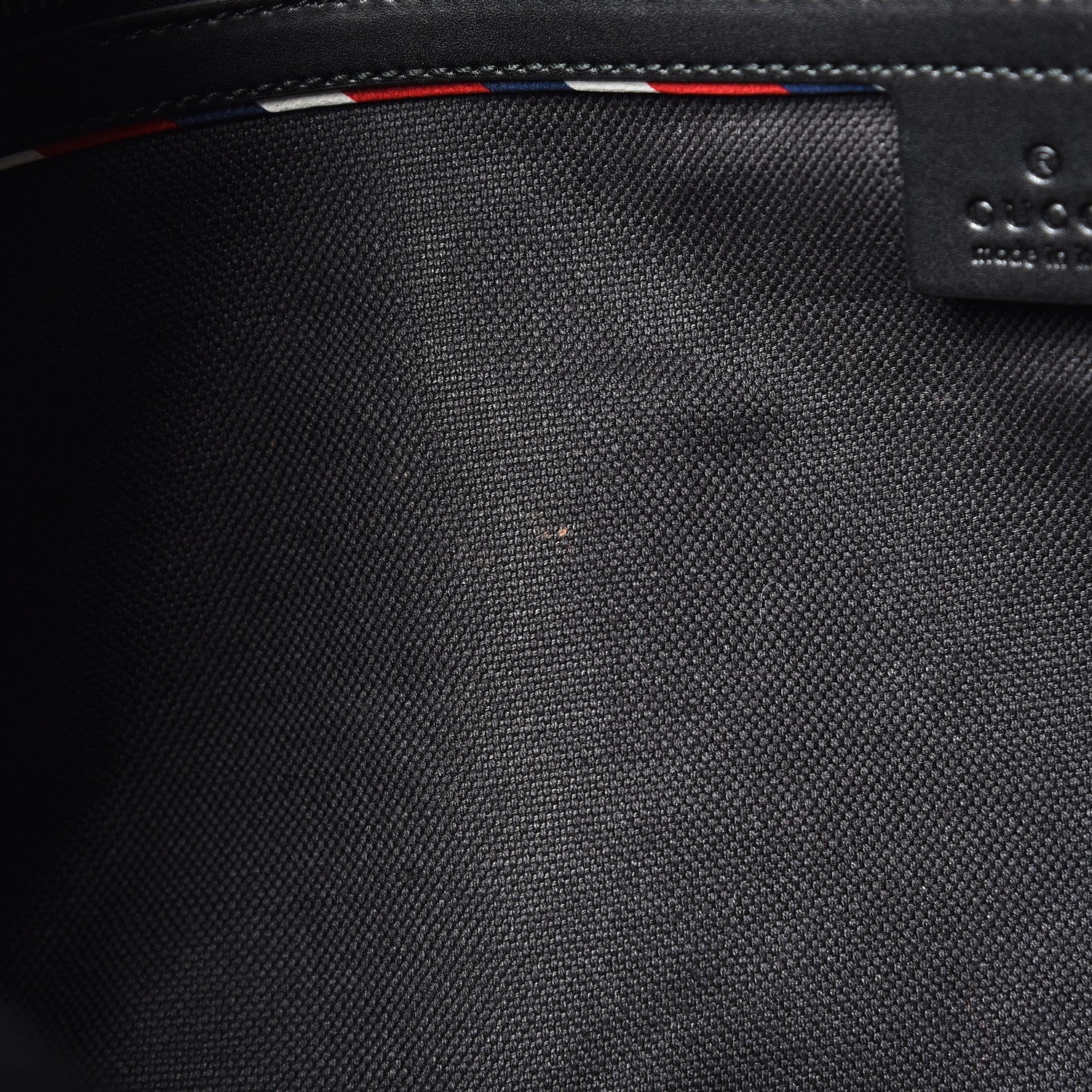 Gucci Soft GG Supreme Monogram Appia Calfskin Web Night Courrier Medium Carry On Duffle Black Grey 9 of 13