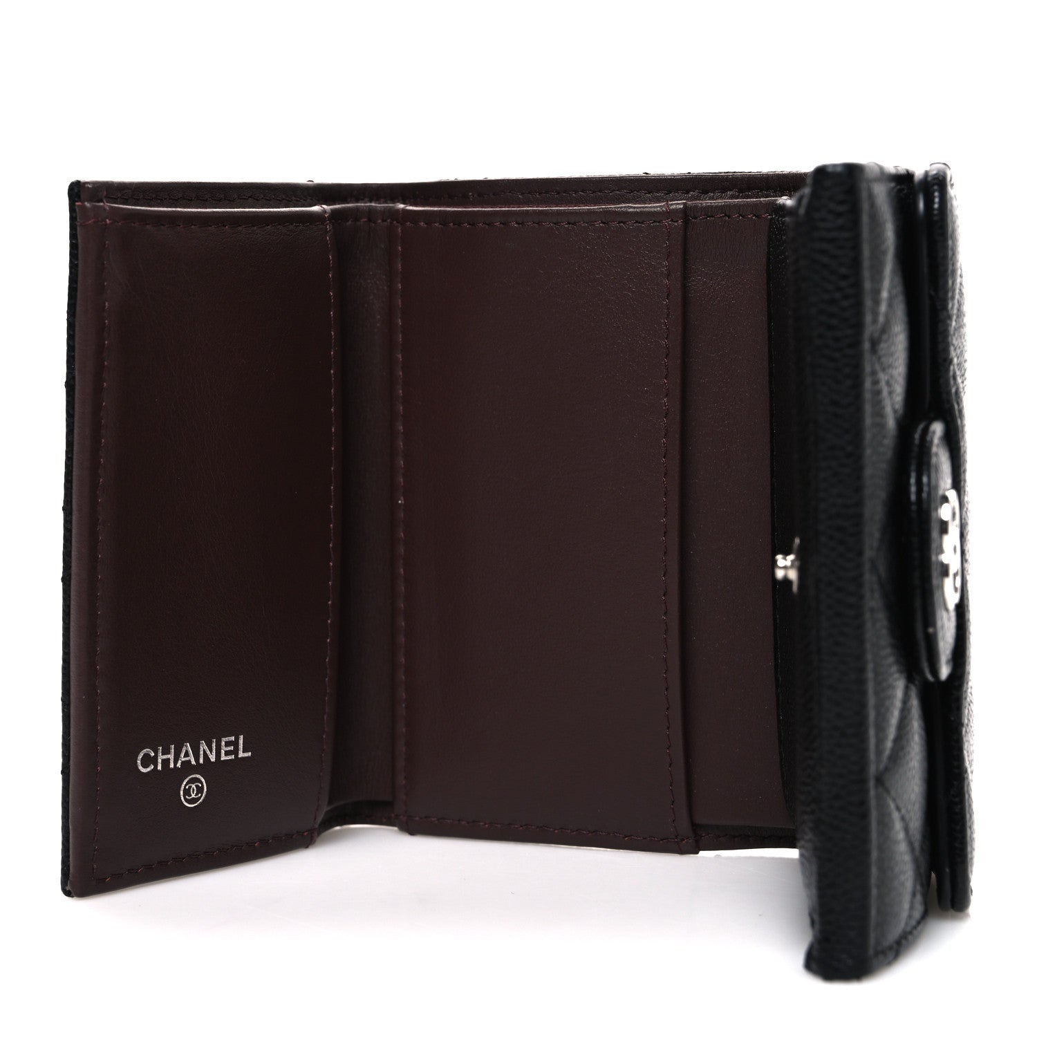Chanel Caviar Quilted Double Flap Wallet Black 5 of 10