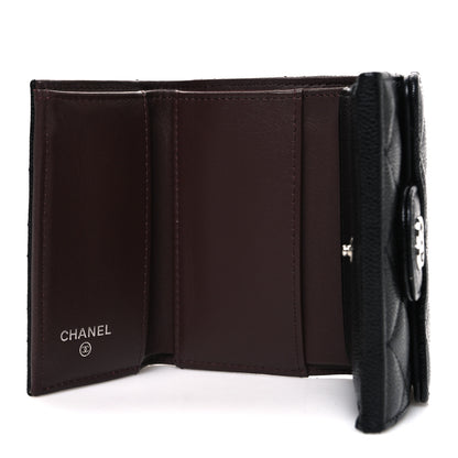 Chanel Caviar Quilted Double Flap Wallet Black 5 of 10