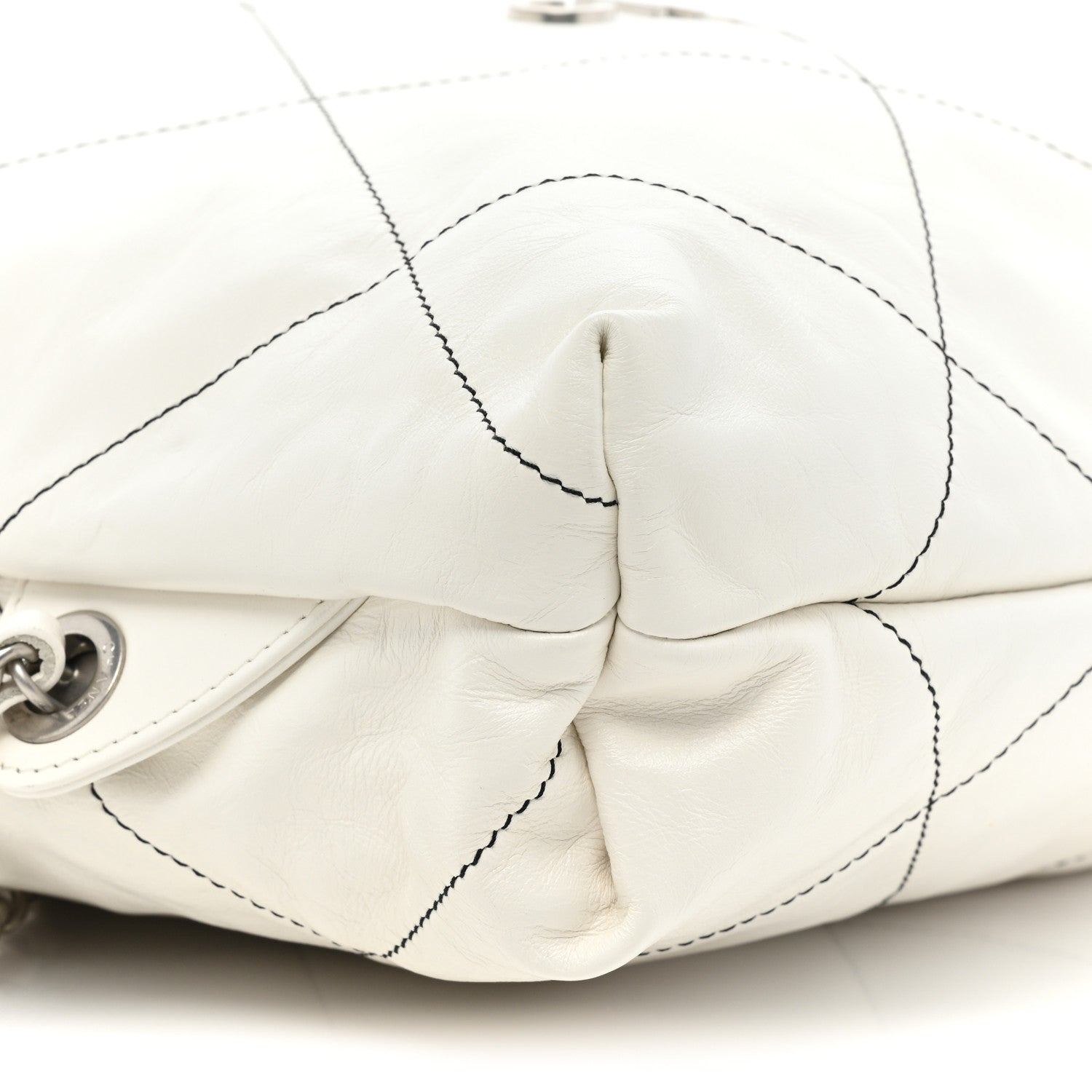 Chanel Shiny Calfskin Quilted Chanel 22 Backpack White Black 9 of 9