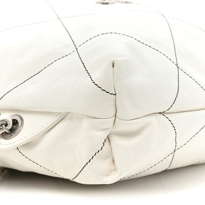 Chanel Shiny Calfskin Quilted Chanel 22 Backpack White Black 9 of 9
