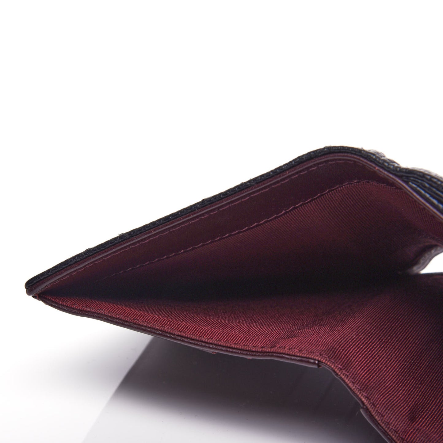 Caviar Quilted Compact French Flap Wallet Black