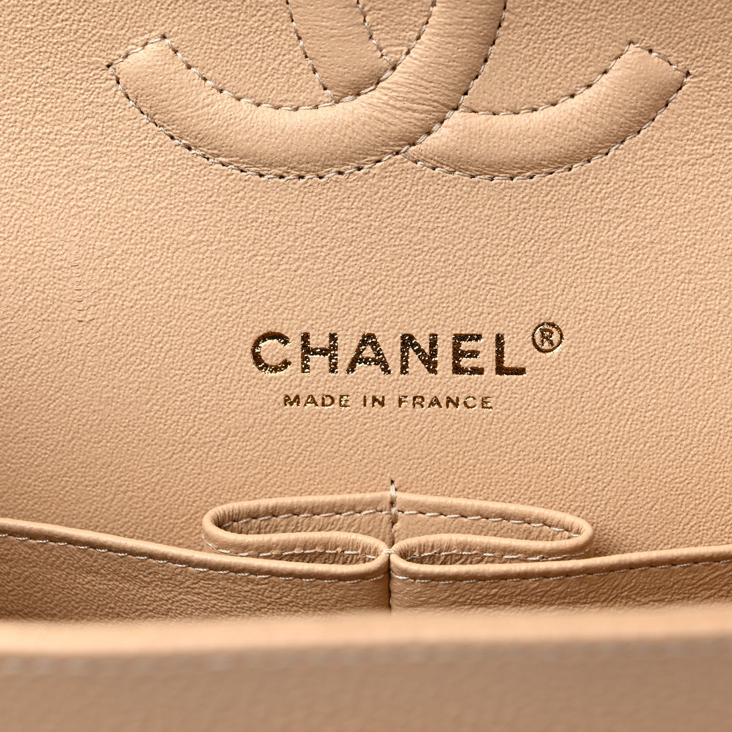 Chanel Caviar Quilted Medium Double Flap Beige 6 of 12