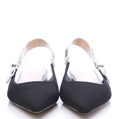 Christian Dior Technical Canvas Ribbon J'Adior Slingback Ballet Flats 39 Black 2 of 10