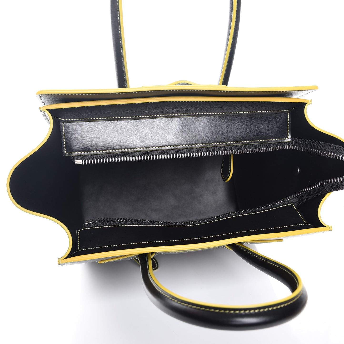 Satin Calfskin Debossed Micro Luggage Black