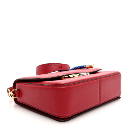 Marc Jacobs Textured Calfskin The J Link Shoulder Bag Red Multicolor 4 of 9