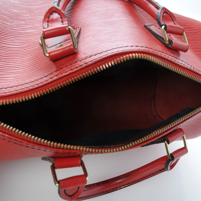 Louis Vuitton Epi Speedy 25 Castillan Red 10 of 10