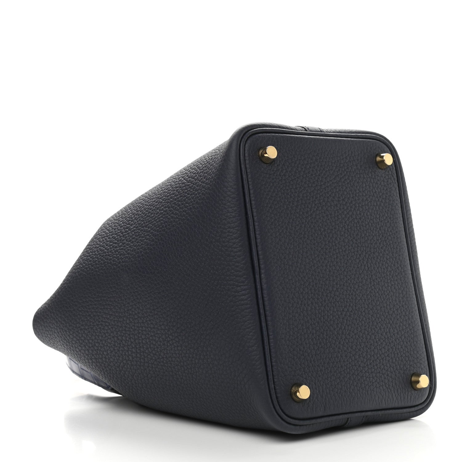 Hermes Taurillon Clemence Matte Alligator Picotin Lock Touch 18 PM Bleu Nuit Bleu Saphire 4 of 9
