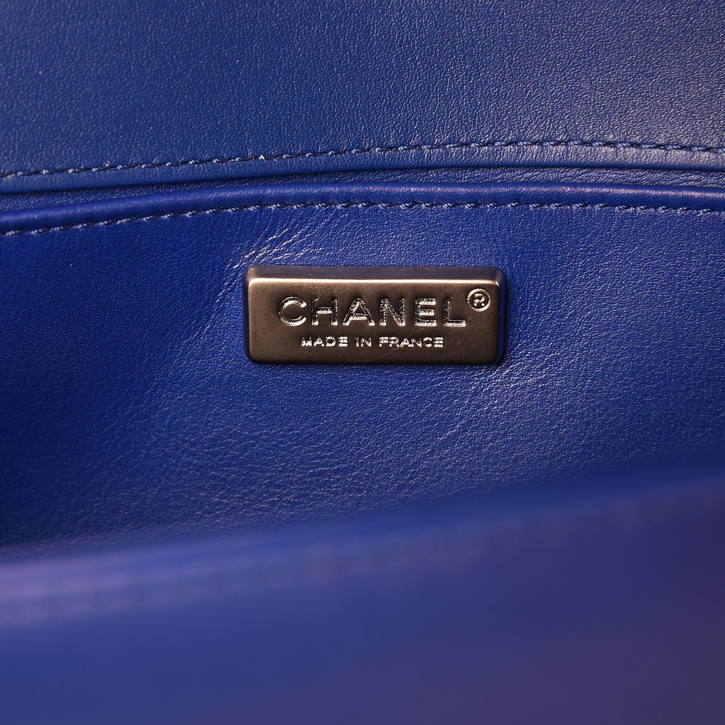 Matte Python Medium Boy Flap Blue