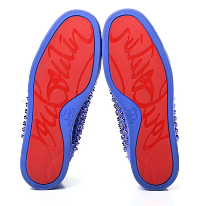 Christian Louboutin Suede Mens Louis Spikes Flat Sneakers 41 Purple 5 of 8