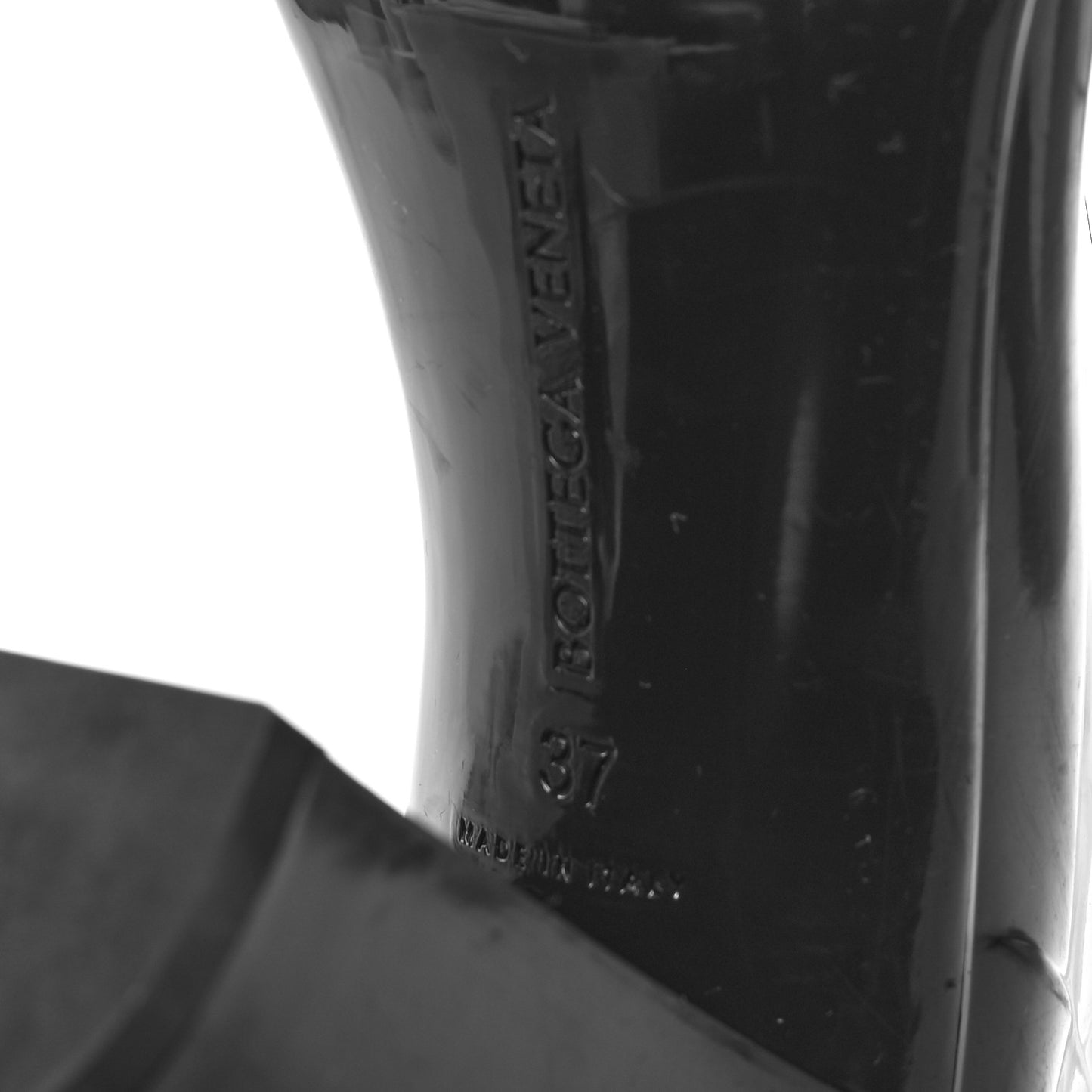 Rubber Shine Ankle Boots 37 Black