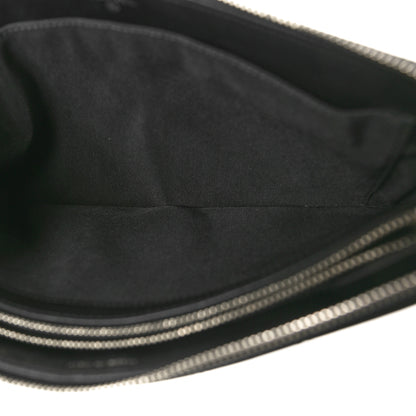Chanel Lambskin Quilted Large Zipped Clutch Black 5 of 9