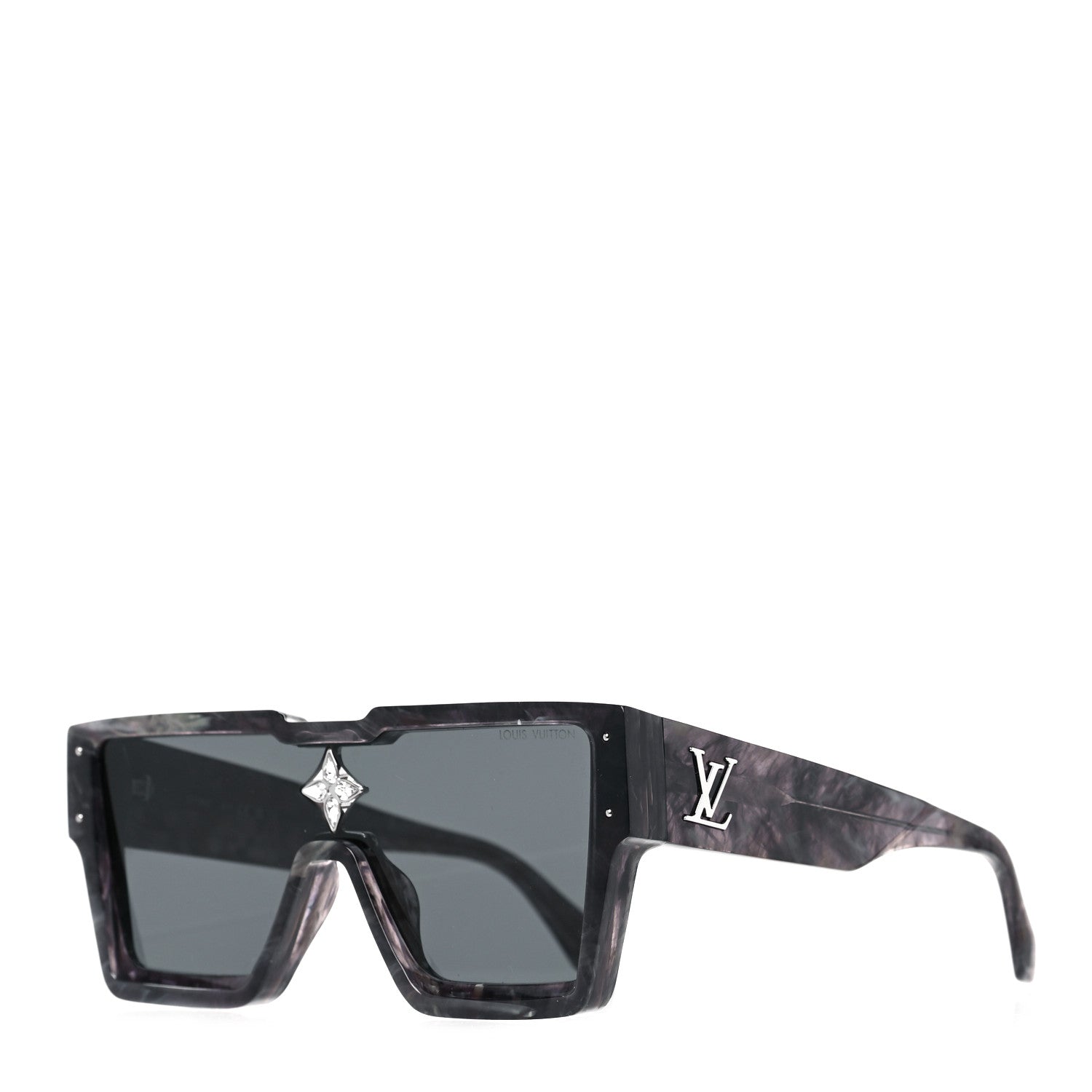 Louis Vuitton Marble Acetate Cyclone Sunglasses Z1789E Grey 1 of 7
